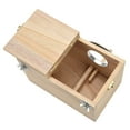 thumbnail image 6 of Parakeet Nesting Box Wooden Bird House Breeding Box for Lovebirds Parrotlets Budgies with Perch Ledge and Hinged Lid for Easy Cleaning Bird Cage Accessories, 6 of 8