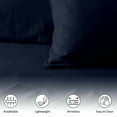 thumbnail image 4 of Short Queen Sheets 4 Pcs, 100% Brushed Microfiber Full Sheets to fit Upto 15" Deep Rv Short Queen Mattress - Navy Blue Solid, 4 of 5