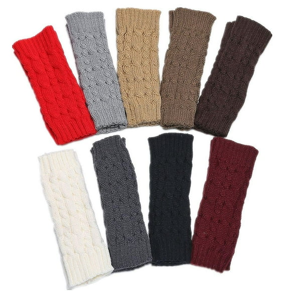Chaussettes mitaines longues en tricot chaud pour femmes