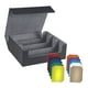 thumbnail image 3 of Estuche para baraja de cartas coleccionables, resistente y premium, estuche para cartas deportivas Forro Negro Gris, 3 of 9
