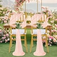 thumbnail image 4 of Blush Chair Sashes Wedding: 36 Pieces Long Sheer Wedding Aisle Chair Decorations Tulle ChairCovers with Artificial Eucalyptus, 4 of 13