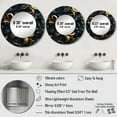 thumbnail image 4 of Designart "Gilded Black Paisley I" Paisley Round Mirror Wall Decor Contemporary - Large Black Round Bathroom Mirror - Round Mirror - 29" x 29", 4 of 6