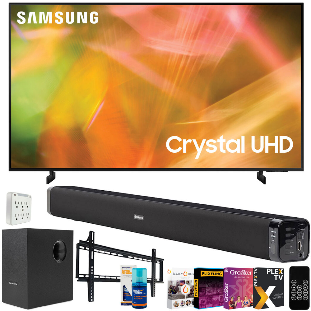 Samsung 50 inch UHD 4K Crystal UHD Smart LED TV (2021) with Deco Gear Soundbar and Subwoofer Bundle Plus Complete Mounting and Streaming Kit for AU8000 Series (UN50AU8000) - image 9 of 10
