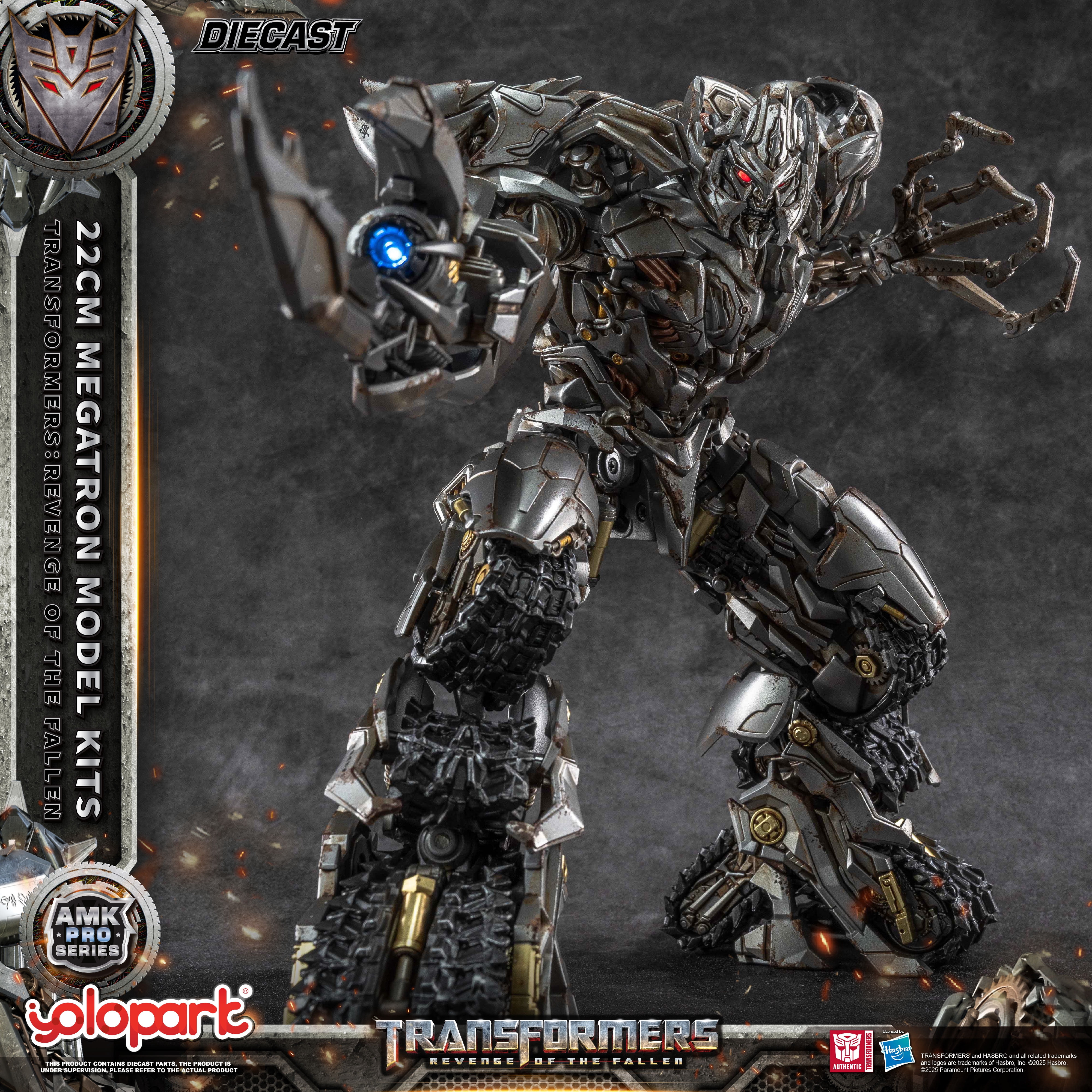 YOLOPARK Transformers Toys : Revenge of the Fallen Megatron Collectible Action Figure - Highly Detailed Model Kit for 15+, 8.66-inch,  Non-Transforming