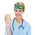 thumbnail image 6 of Cauagu Garden Farm Pattern 1 Pcs Working Caps,Adjustable Working Hats Elastic Scrub Hats Nurse Scrub Cap Nurse Hats Elastic Tie Back Hats Unisex,One Size, 6 of 7