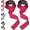 Pink, variant on RDX Anti Slip Men and Women Cotton Red Weight Lifting Straps
