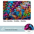 thumbnail image 2 of Graffiti Polyester Chair Rug Mat, Non-Slip and Machine Washable Area Rugs, 2 of 6