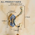 thumbnail image 2 of 2-Pack Decorative Wall Hooks in Rustic Vintage Style: Aluminum Heavy Duty for Hanging Coats, Purse & Clothes in Hallway, Bathroom - Crown Theme, 2 of 6