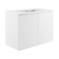 thumbnail image 2 of Modway Bryn 36" Wall-Mount Bathroom Vanity in White White, 2 of 9