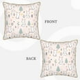 thumbnail image 3 of Haiem Rabbit Forest Print Velvet Soft Solid Decorative Square Throw Pillow Covers Set with Elegant Piping Christmas Cushion Case for Sofa Bedroom Car-20"x20", 3 of 8