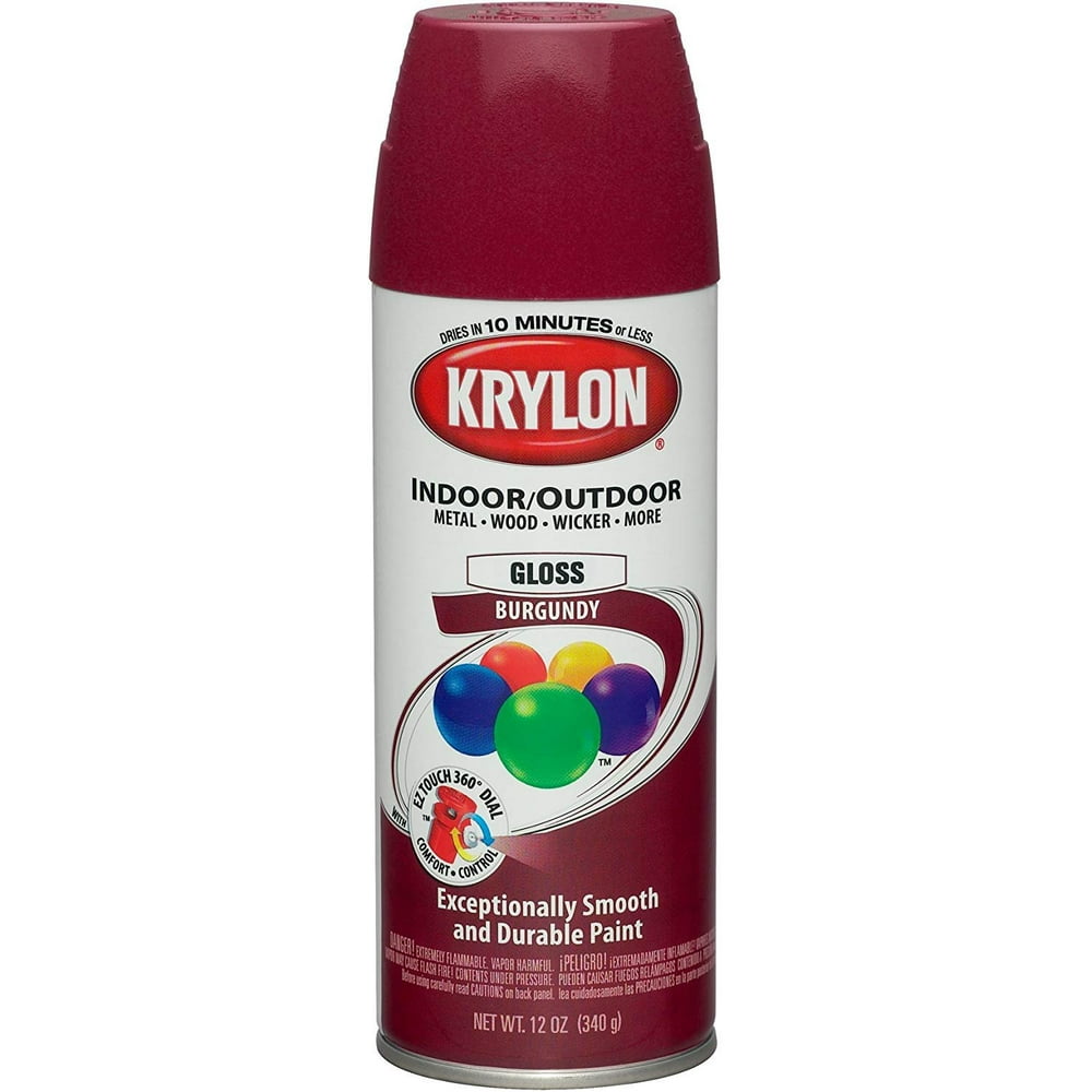 12 Oz Burgundy Indoor and Outdoor Spray Paint Gloss [Set of 6