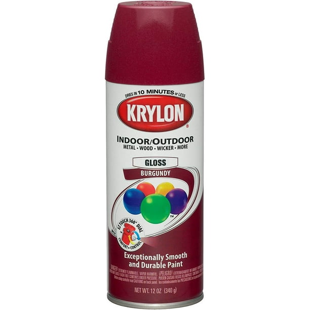 12 Oz Burgundy Indoor and Outdoor Spray Paint Gloss [Set of 6