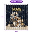 thumbnail image 5 of Happy New Year Shih Tzu Welcome 2025 Balloon Firework Party Shower Curtain Lion Dog Lover Gifts Waterproof Bathroom Bathtub Curtain - 01014, 5 of 5