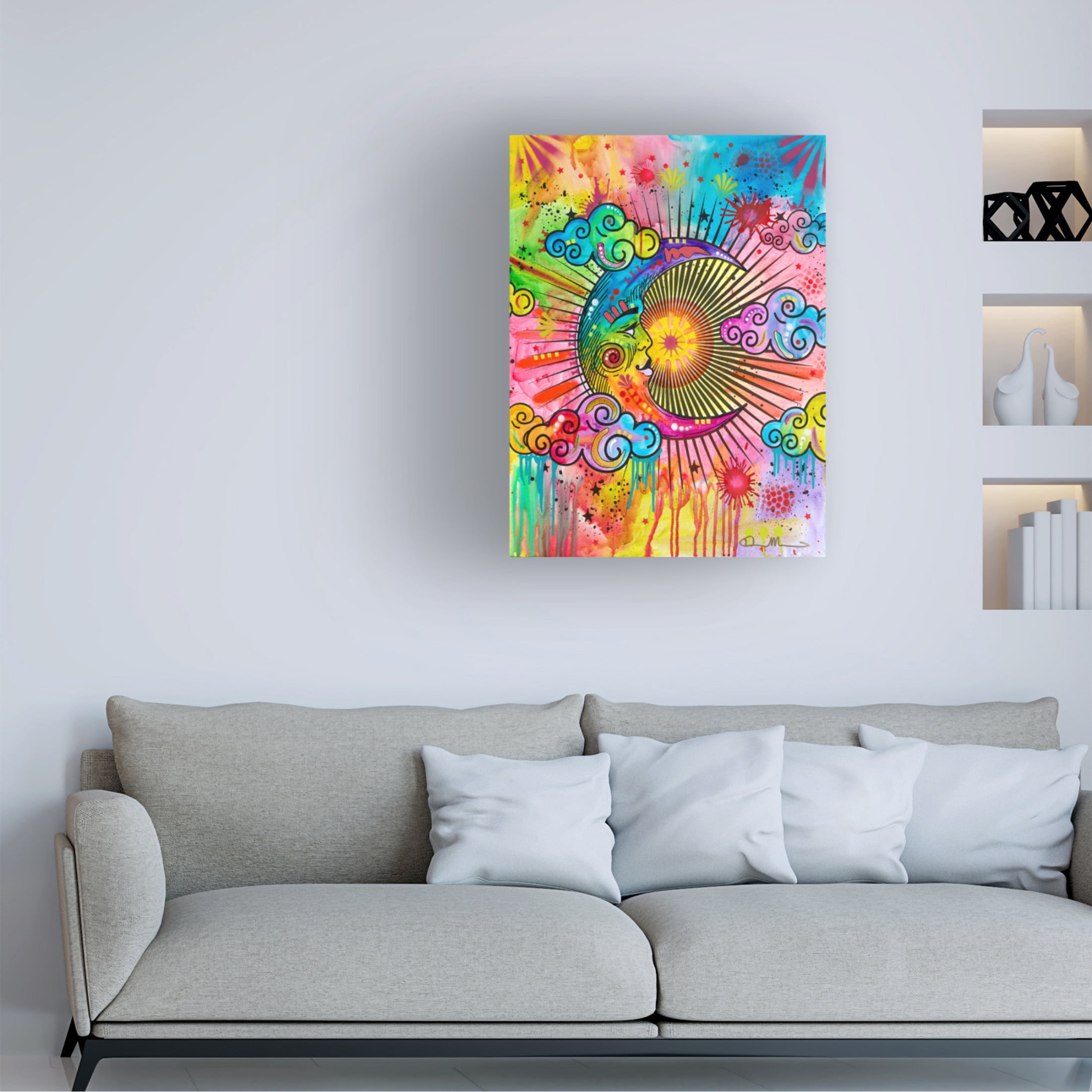 Canvas Wall Art - Dean Russo 'Moon' Wall Art for Living Room, Bedroom, or Office Décor by Trademark Fine Art - 24 x 32 Inches