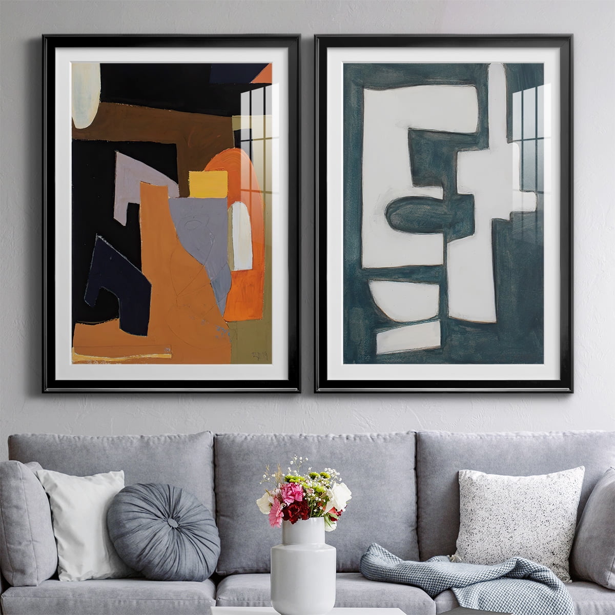 Wexford Home The Olive Press Rooom Premium Framed Print, 18.5" x 24.5" - Ready to Hang, Black (Set of 2)