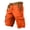 Orange, variant on Mens Cargo Pants Relaxed Fit Casual Cropped Pants Solid Color Straight Leg Lightweight Streetwear Trousers Spring Beige L