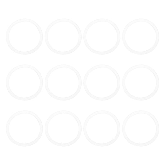 BESTYASH 12Pcs White Silicone Jar Gaskets Replacement Airtight Seal Rings for Glass Storage Jars