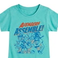 thumbnail image 3 of Marvel The Avengers - Assemble Group - Toddler And Youth Girls Fitted Short Sleeve Graphic T-Shirt, 3 of 5