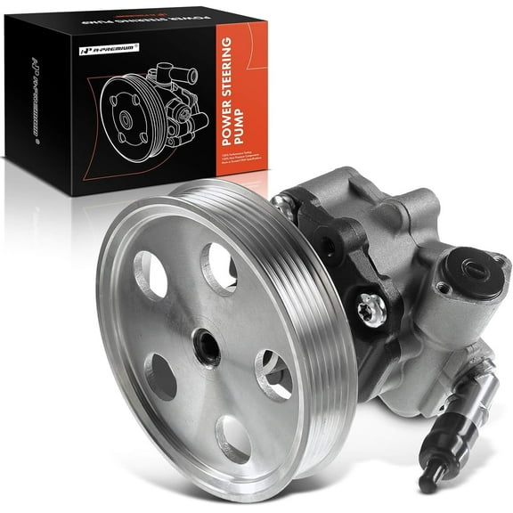 A-Premium Power Steering Pump with Pulley Compatible with Audi Q5 2010-2018 L4 2.0L