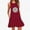 F-101Wine, variant on ZHOGXU Women's Dress Sleeveless Round Neck Daisy Print A Line Fashion Comfortable Nightdress Dresses With Pockets For Casual Daily Wear,Army Green,L