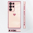 thumbnail image 4 of for Samsung Galaxy S23 Ultra 5G Case Heart Plating Electroplate Luxury Elegant Case Camera Protector Soft TPU Shockproof Protective Corner Back Cover Galaxy S23 Ultra 5G Case -Pink, 4 of 11