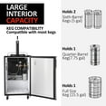 thumbnail image 2 of 2024 New Beer Kegerator, Single Tap Draft Beer Dispenser, Full Size Stainless Steel Keg Refrigerator With Drip Tray, CO2 Cylinder, 32°F- 50°F Temperature Control, 128L, 2 of 7