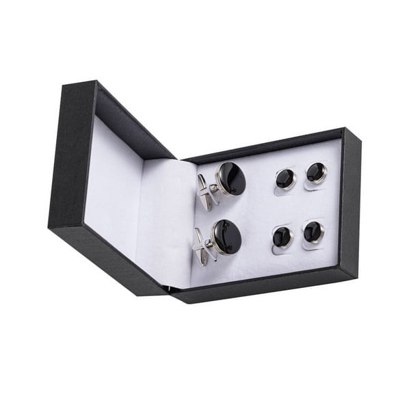 Cufflink Storage Box For Men Practical Plastic Jewelry Case Travel Essential