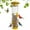 Yellow, variant on Birdkiss Squirrel-Proof Metal Bird Feeder - 4 Weight-Activated Perches, 3LBs Capacity, Outdoor Hanging Decor for Garden & Finch