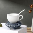 thumbnail image 3 of Yookeer 2 Pcs Wooden Risers for Displays Round Wood Riser Distressed Wood Risers Farmhouse Pedestal Display Stand Rustic Pedestal Stand Beaded Decor for Tiered Trays Home(3.94 Inch,Black), 3 of 7