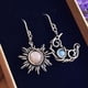 thumbnail image 2 of Retro Sol Luna Gota Pendientes Piedra Lunar Asimétrico Estilo Bohemio Pendientes Joyería Regalo Para Novia Esposa Amante seitruly AP005915-00, 2 of 6