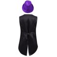 thumbnail image 2 of TTAO Kids Boys Tuxedo Suits Vest with Sequins Hat Magician Fancy Outfits Jazz Hip-Hop Dance Performance Purple 8, 2 of 3