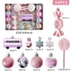 thumbnail image 4 of Adornos de bolas de Navidad de color rosa con forma especial, estrella para la copa del árbol de Navidad, decoración para fiestas, colgante de esferas de Navidad para Año Nuevo, 4 of 5