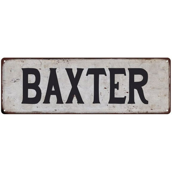 BAXTER Vintage Look Gift Rustic Chic Metal Sign 6x18 206180036530