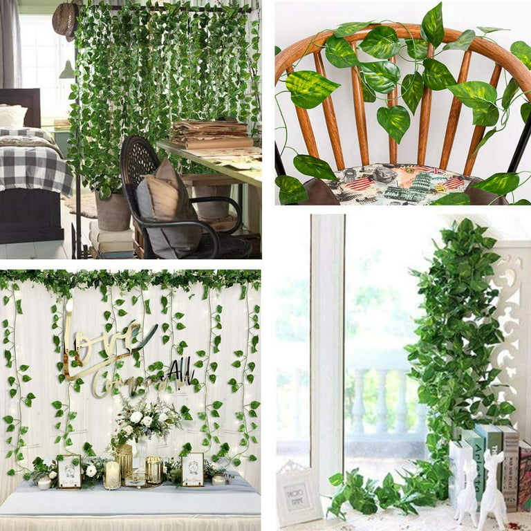 24 Pack 173ft Artificial Ivy Garland Fake Vines Greenery Garland Hanging  Plants Greenery Backdrop for Home Bedroom Wall Decor Astethic Wedding  Decoration Jungle Theme Party Supplies 