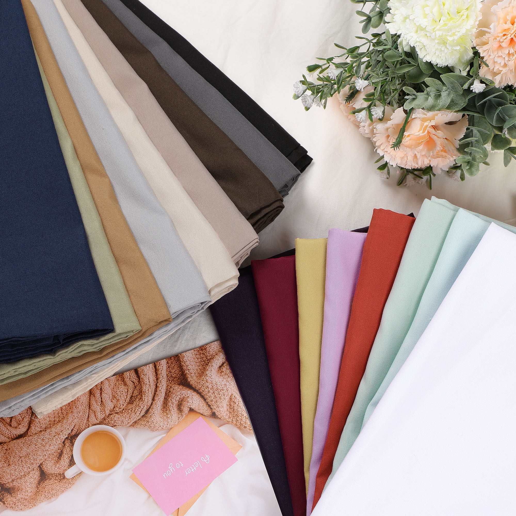 Unique Bargains 2-Piece 1800D Microfiber Solid Pillowcases Brown Queen