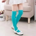 thumbnail image 3 of Boys Long Socks Girls over the Knee High Stocking High Long Socks -Thin Tights Boot Socks for Casual School Uniform Boys No Show Socks Sky Blue 7-10Y, 3 of 4