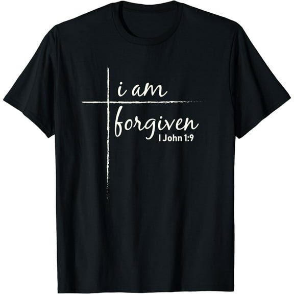 Powerful Forgiven Cross I Am Forgiven TShirt Christian Tee