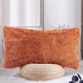thumbnail image 7 of Home Soft Things Luxury Shaggy Faux Fur Throw Pillow Cases, Ultra Soft Plush Pillow Covers Fluffy Decorative Cushion Covers, No Pillow Insert, Set of 2, Burnt Orange, 14x26 Inch, 7 of 7