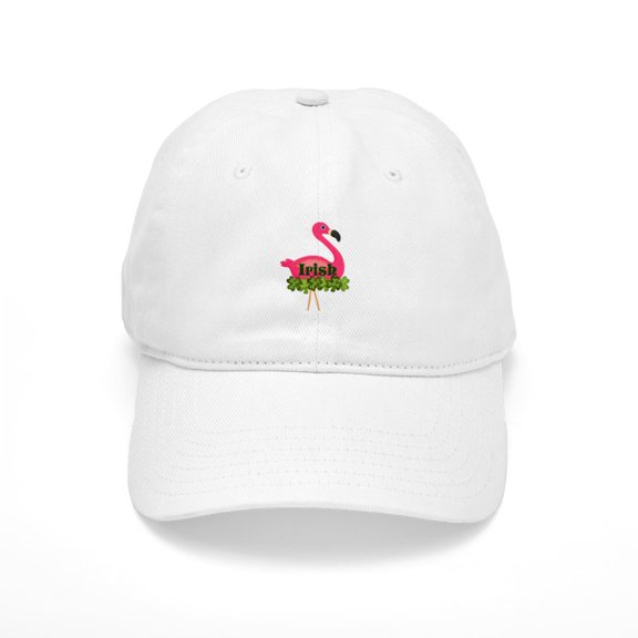 CafePress - Irish Flamingo - Adjustable 100% Brushed Unisex Casual Cotton Baseball Cap, Beige, 1