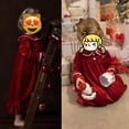 thumbnail image 2 of Conjuntos de pijamas navideños para niños, niñas y niños, ropa de estar por casa, pijamas para bebés, ropa de vestir de terciopelo suave de invierno rojo con encaje a juego para toda la familia, 2 of 5