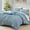 B-Bluebell, variant on Blue Classic Puff Floral Queen Comforter Set 7 Pieces,All Seasons Shabby Chic Farmhouse Bed in a Bag,with Wildflowers Fluffy Comforter Sheets Pillowcases Shams