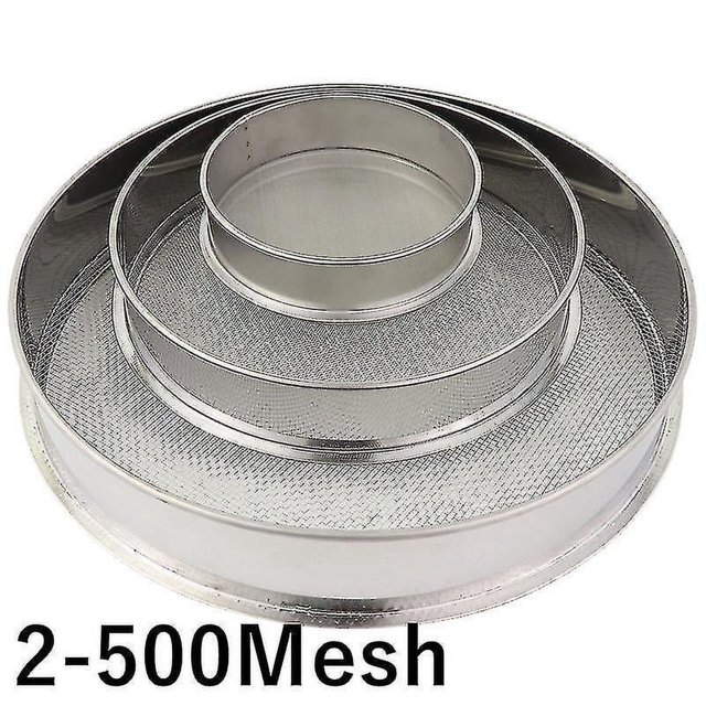 Lishi 304 Stainless Steel Lab Sieve Kit - 2-500m Round Aperture Sifters Shakers for Flour Filtering