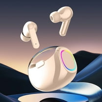 Wireless Earbuds, Achieve 300 AirLinks Headphones Touch Control with Bluetooth 5.3 in-Ear Stereo Headphones, USB-C Quick Charge, Bluetooth Earbuds,Beige