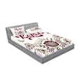thumbnail image 2 of Ambesonne Saying Fitted Sheet & Pillow Sham Set, Ornamental Design Art, Queen, Multicolor, 2 of 2