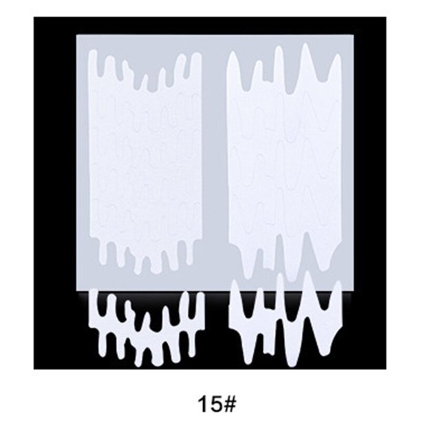Tira de manicura con diseño francés para decoración de uñas, juego de 5 hojas, estilo Simple, guía de flecos, pegatina, línea DIY Gao Jinjia LED