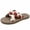 Red, variant on VerPetridure Slippers for Women Flat Summer Flowers Open Toe Slippers Hemp Rope Comfy Sandals Casual Comfortable Beach Sandals