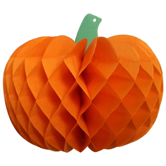 3-pack Devra Party 10 Inch Honeycomb Tissue Paper Pumpkin Decoration