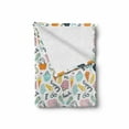 thumbnail image 2 of Summer Soft Flannel Fleece Blanket, Colorful Seasonal Composition with Beach Bags Flip Flops Ice Cream Holiday Sun Sea, Cozy Plush for Indoor and Outdoor Use, 50" x 60", Multicolor, by Ambesonne, 2 of 6