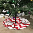 thumbnail image 2 of FMSHPON Baseball Seamless Pattern Xmas Christmas Tree Skirt Stand Mat for Holiday Party Decoration Indoor Outdoor 36 inches, 2 of 3
