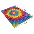 thumbnail image 4 of Colorful Rainbow Tie Dye Spiral Pattern Blanket,Comfortable Soft Lamb Wool Throw Blanket,All Season,Warm Lightweight Blankets for Sofa Bed Couch Living Room Chair,40"x50", 4 of 4